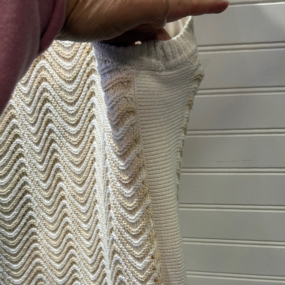 Evereve Cream Wave Pattern Midi Dress - Picture 4 of 6